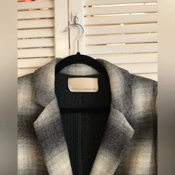 Rebecca Minkoff Plaid Wool Coat - Picture 4 of 9